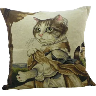 Mars & More Gobelin Kissen Katze gräfin 45x45cm