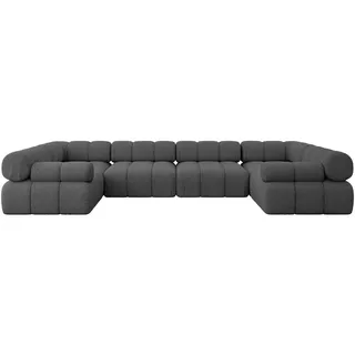 altdecor Eckcouch Polyester 7-Sitzer Grau