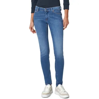 Skinny-fit-Jeans MARC O'POLO DENIM "aus stretchigem Organic Cotton-Mix" Gr. 29 32, Länge 32, blau Damen Jeans Röhrenjeans