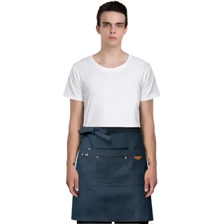 TopTie Denim Vorbinder Schürze Unisex Taillenschürze Kurze Schürze mit 2 Taschen