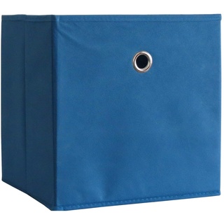 VCM 10er Set Faltbox Klappbox Stoff Kiste Faltschachtel Regalbox Aufbewahrung Boxas Blau