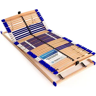 Lattenrost Comfort 44® Vario, Schlummerparadies, Kopfteil manuell verstellbar, Fußteil manuell verstellbar, aus 100% BUCHE, 10 Jahre Garantie, fertig montiert, SCHULTERFRÄSUNG 70 cm x 200 cm x 7,5 cm