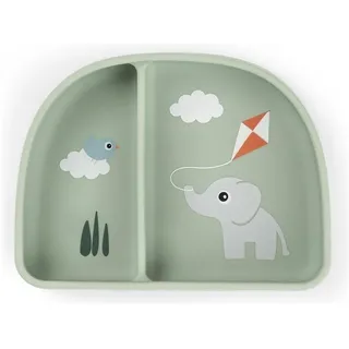 Done by Deer, Kindergeschirr + Kinderbesteck, Kinderschale Stick&Stay Playground Grün