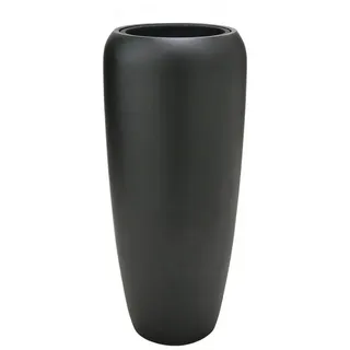 Flingora Bodenvase Cleo, mit Einsatz - Fiberglas - Indoor & Outdoor - Samtschwarz - Höhe 75 cm schwarz Ø 34 cm x 75 cm