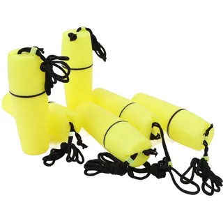 HERCHR Wasserfest Lagerflasche mit Hakenseil, 6 -pcs -Tauch -Trockenboxen Kayak -Behälterflasche schwimmende Trockenkiste für Kanufahren Schnorcheln (Gelb)