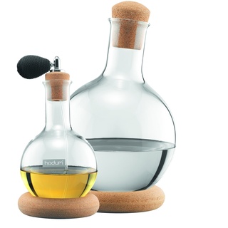 Bodum Melior Vodka und Dry Martini Set, Glas, Transparent/Kork, 16.5 cm, 2-Einheiten