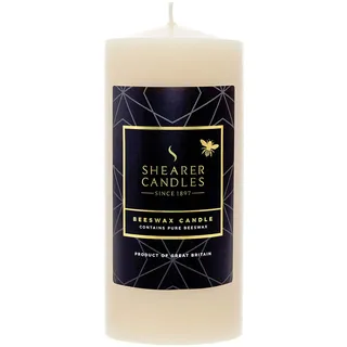 Shearer Candles Kleine Kirchenkerze aus Bienenwachs, elfenbeinfarben