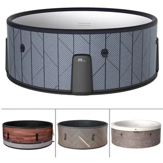BRAST Whirlpool MSpa Verto-Serie, 5 Modelle, In- Outdoor Pool, Winterfest, aufblasbares Aufstellbecken, (aufblasbar MSpa Tidal für 6 Personen, Ø173x65cm, 138 Massagedüsen in 3 Intensitäten), einfache Steuerung per App