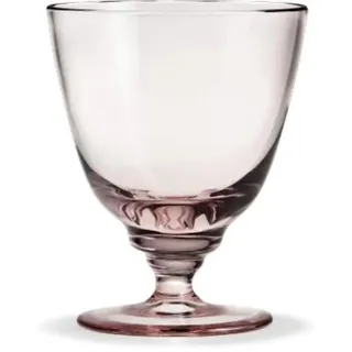 Holmegaard Glas mit Fuß 35 cl Flow aus mundgeblasenem Glas für Getränke, rosa