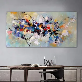 MHLCMG Leinwand Malerei Abstrakte Bunte Bilder Wandkunst Kunst Poster Kunstdruck Bild Wand Wohnzimmer Schlafzimmer Dekor Kein Rahmen (40X80CM)