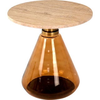 Beistelltisch, braun + bronze + beige, , 69327267-0 B/H/T: 45 cm x 45 cm x 45 cm
