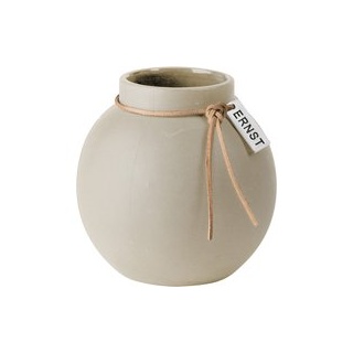Vase Stoneware round beige Ø 13 cm