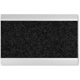 Wetterfeste Alu Fußmatte - Aluminiumkante Dunkelgrau 60x80cm (Rechteckig) | Rutschfeste Schmutzfangmatte robust Sauberlaufmatte außen Fussmatte Aluminium langlebig Türmatte Außenbereich pflegeleicht