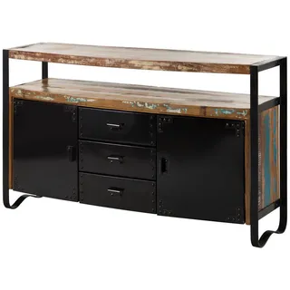 MASSIVMOEBEL24.DE Sideboard 150 x 43 x 90 cm Mehrfarbig