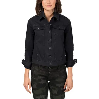 Timezone Damen Colored Denim Jacket Jeansjacke, per Pack Schwarz (Black 9999), 38 (Herstellergröße: M) - M