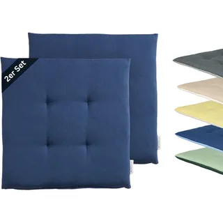 Tom Tailor Sitzkissen, Blau, Textil, 40x2x40 cm, Oeko-Tex® Standard 100, Wohntextilien, Kissen, Sitzkissen