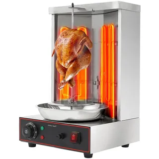 3000W Dönergrill,Vertikalgrill aus Edelstahl,Elektrischer Shawarma-Grill mit Temperatureinstellschalter,Tischgrills,Gyrosgrill Commercial Vertical Bbq, für Zuhause,Hotels, Restaurants,Camping