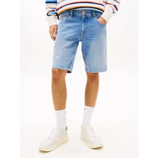 Tommy Hilfiger TOMMY JEANS "SCANTON", Herren, Gr. 32, N-Gr, blau (denim medium), Denim/Jeans, Obermaterial: 81% Baumwolle, 18% Lyocell, 1% Elasthan, unifarben, regular fit kurz, Hosen Shorts, Regular fit mit Taschen