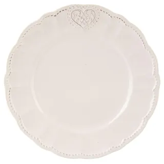 Clayre & Eef HRTDPN Serie Heart Teller klein Kuchenteller ca. Ø 21 cm