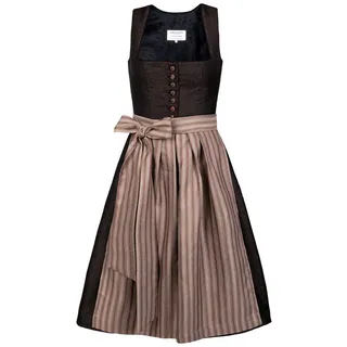 Edelnice Midi Dirndl Dorothea beige, schwarz 34