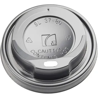 0,2l Kaffeebecherdeckel schwarz, Eco - 100 Stk. - Deckel 0,2l, schwarz - 100 Stk