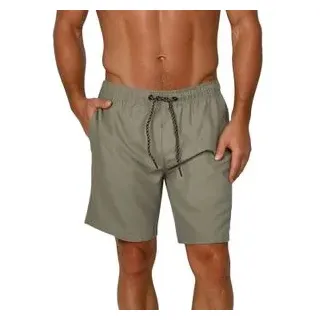 riverso Badehose Herren RIVDavid Regular Fit Regular Fit Washed Grün-Schwarz 3XL