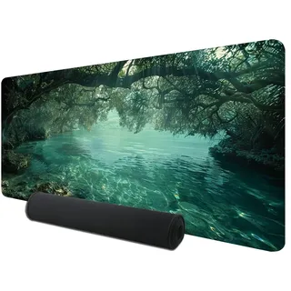 Natur Mauspad, Gaming Mauspad 1200 x 600 mm, Groß Mauspad Gaming mit Motiv, XXL Mauspad Baum mit Rutschfeste Gummibasis, Mouse Pad mit Einer Speziellen Oberfläche für Gaming, Büro und Zuhause, I-0