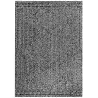 KADIMA DESIGN Balkonteppich, Grau, im Boho-Stil, aus Polypropylen, 160 x 230 cm – Böden, Teppiche, Outdoorteppiche