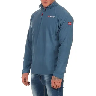 Geographical Norway Fleecepullover Herren leichte Micro Fleece überzieh Pullover Ultraleicht auch in Großen Größen erhältlich blau S