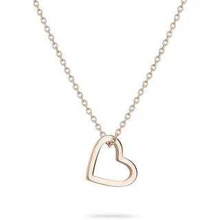 Liebeskind Berlin The Simple Heart Kette mit Anhänger Edelstahl rosa