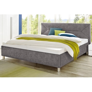 Polsterbett MAINTAL Betten Gr. Microvelours nur Bettgestell, Liegefläche B/L: 100 cm x 200 cm, kein Härtegrad, ohne Matratze, grau Bett Möbel Polsterbett Polsterbetten ohne Bettkasten Betten