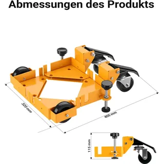 Wiltec Möbelrollen 4tlg 180 kg 5,0 x 5,0