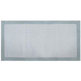 Teppich für den Flur aus perlblauer Baumwolle 60 x 200 cm ASTER
