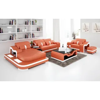 Designer Sofa Ecksofa L Form Sessel Sitzpolster Polster Wohnlandschaft Ledersofa