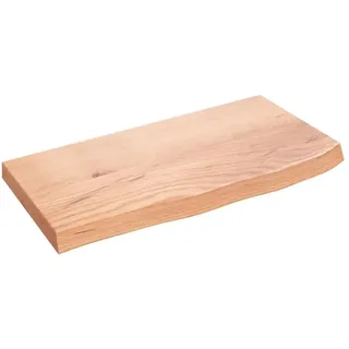 vidaXL Waschtischplatte Hellbraun 60x30x(2-4) cm Massivholz Behandelt