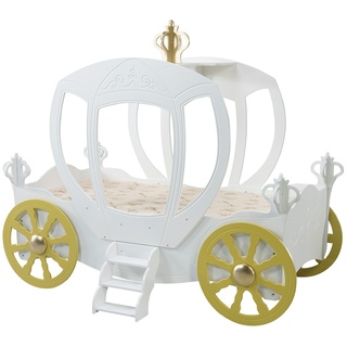 Spielbett  Prinzessinnen-Kutsche , weiß , Maße (cm): B: 120 H: 173,8 T: 205
