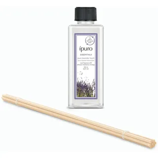 ipuro Essentials Nachfüller LAVENDER TOUCH Raumduft 200 ml - Refill Raumerfrischer mit Lavendel, Zitrus, Blüten, Minze & MoschusDuft Aroma - Diffuser, Lufterfrischer Nachfüllflasche