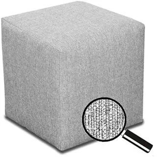 Best For Home | Sitzwürfel Sitzhocker | Bodenkissen Hocker | Sitzhocker Boden | Sitzhocker Holzwerkstoff | Sitzwürfel Polstermaterial | Fußhocker Wohnzimmer | Fußhocker 40x40x40 | Sitzwürfel Silber