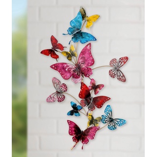 Wanddekoobjekt »Wandrelief Butterflies«, 57812109-0 bunt B/H/T: 40 cm x 66 cm x 6 cm