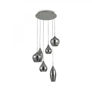 Ideal Lux Soft 6-flg. 40W Durchmesser rund grau / Rauchglas