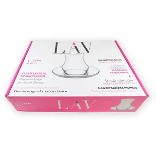 Aimee LAV EDA Türkische Teegläser Set 12 TLG. Gläser Cay Bardagi SETI