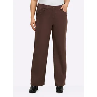 sheego Twill-Hose sportlich Braun 58