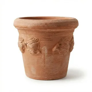 Teramico Blumentopf Terrakotta Pflanzgefäß Liscio Toscana limoni Toscana -Italienische Handarbeit- 25cm - 40cm ABSOLUT FROSTFEST Italienisches Terracotta (40cm, Limoni Toscana)