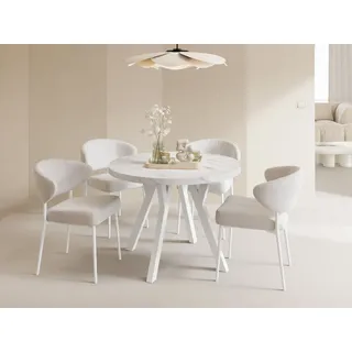 WFL GROUP Twixy Ø 100 cm weiß