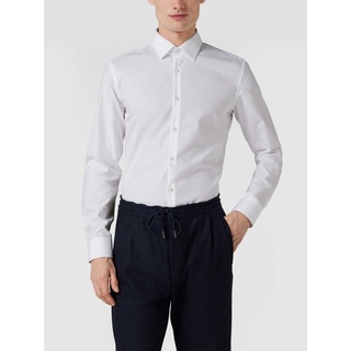 Slim Fit Business-Hemd aus Baumwolle Modell 'Jenno', Weiss, 37