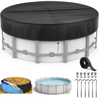 Poolabdeckung 365 cm, für Pools 320 bis 360 cm, mit Kordelzug, UV-Schutz, für Schwimmbad