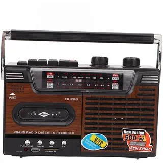 Tragbarer Kassettenspieler Lautsprecher, AM FM Radio Kassetten Spieler, Geräuschloser Kassetten Rekorder, Vintage Tape Player Recorder Kassette, für die Familie
