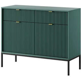 DomoHome Kommode, Türkis, Schwarz, Kunststoff, Rechteckig,Rechteckig, 104x83x39 cm, Wohnzimmer, Kommoden & Sideboards, Kommoden