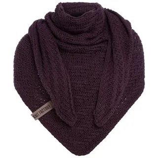 Knit Factory Schal Sally Dreiecksschals 220x85 cm Glatt Lila, (1-St), Schal Strickschal Umhängetuch Tuch Strickware bunt