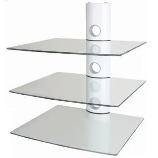 NEG Suspender 503W HiFi-Regal Wandregal schwebend, Weiß, 3 Ablagen